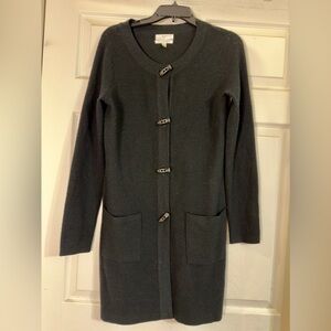 Kenar Women's Black Wool Blend Open Oversized Cottagecore Cardigan Size M‎ EUC